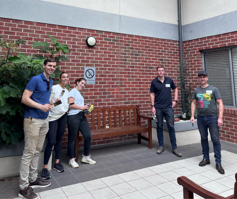 APG VIC Team Volunteering: Refurbishing Outdoor Furniture at Mecwacare in Malvern!